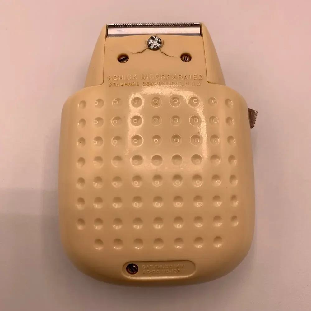 Vintage Schick 20 Electric Shaver/Razor, Complete w Leather Case, Cord & Guard